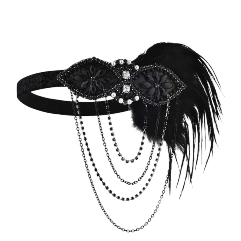 Black Feathered Headband Fascinator